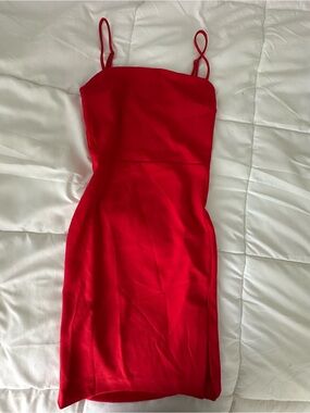 Express Red Spaghetti-Strap Mini Dress